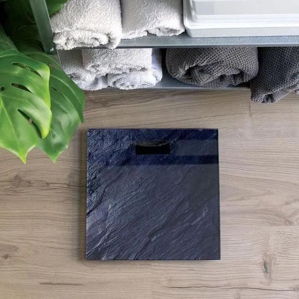Ваги підлогові Domotec MS-10000 з LED-дисплеєм і термометром 28x28x2 см Black (3_08271) 3_08271 фото