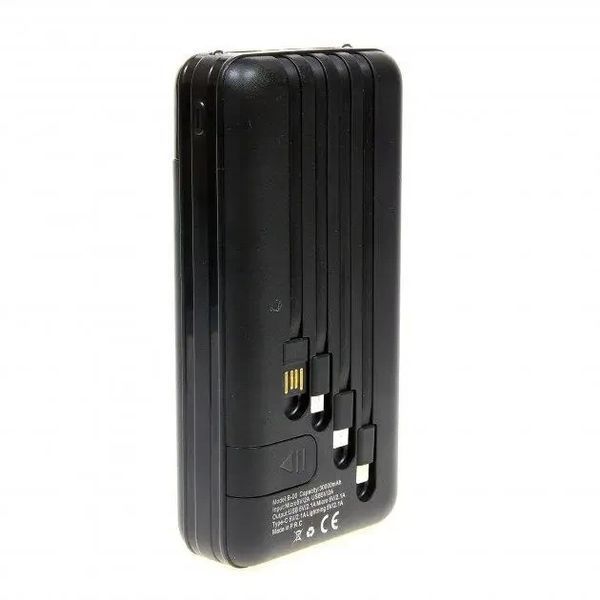 Внешний аккумулятор Power Bank ProTech B-06 LCD LED Фонарик 30000 mAh Black (3_02405) 3_02405 фото