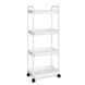 Этажерка напольная RIAS JC606 на колесах 4 яруса 97x32.5x21.5 см White (3_08681) 3_08681 фото 1