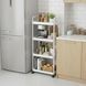 Этажерка напольная RIAS JC606 на колесах 4 яруса 97x32.5x21.5 см White (3_08681) 3_08681 фото 5