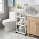 Этажерка напольная RIAS JC606 на колесах 4 яруса 97x32.5x21.5 см White (3_08681) 3_08681 фото 4