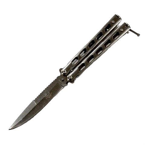 Нож-бабочка Benchmade A1010 с клипсой 22см Silver (7_00538) 7_00538 фото