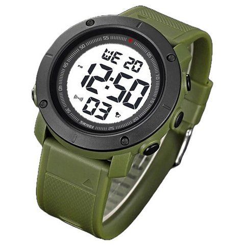 Наручний чоловічий годинник Skmei 2122AGWT з підсвічуванням 5 АТМ Army Green (7_02253) 7_02253 фото