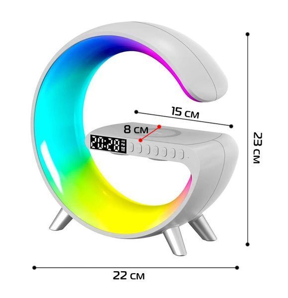 Настольная смарт лампа G-Smart Light G11 RGB с беспроводной зарядкой и Bluetooth колонкой 15W White (3_04431) 3_04431 фото
