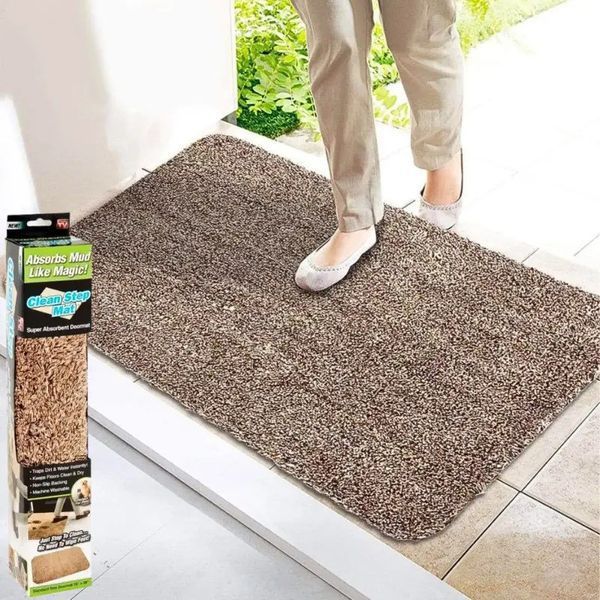 Килимок придверний RIAS Super Clean Step Mat супервбираючий нековзний 70х45 см Brown (3_08805) 3_08805 фото