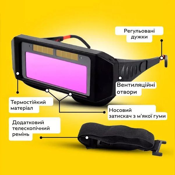 Защитные очки для сварки и резки металла Chameleon ETY-06 с автоматическим затемнением Green-Black (3_05819) 3_05819 фото