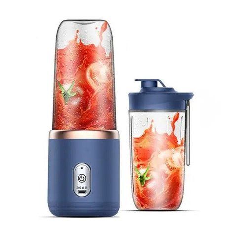 Блендер портативний акумуляторний RIAS Juicer QL-605 для коктейлів та фрешів USB 40W Blue (3_05209) 3_05209 фото