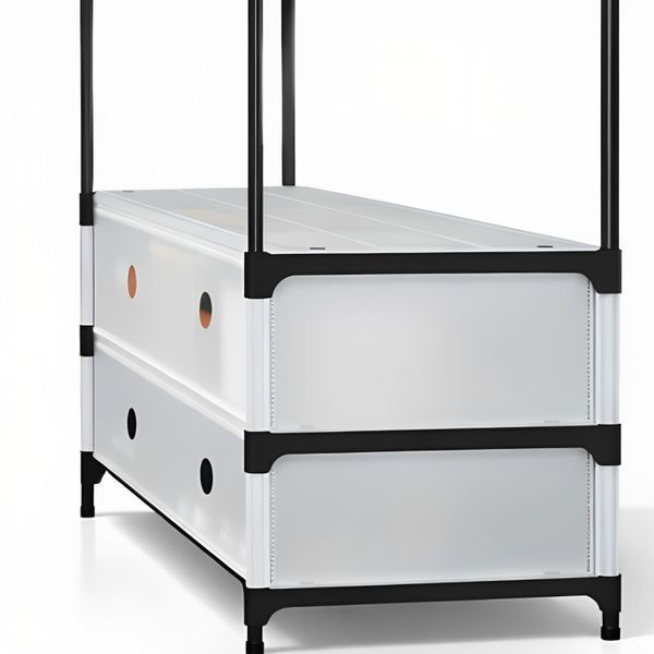 Вішалка-стелаж для одягу та взуття RIAS Coat Rack MJPP63 63x28x175 см Black-White (3_08461) 3_08461 фото