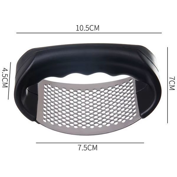 Пресс для чеснока RIAS SS с эргономичной ручкой 10.5 см Black-Metallic (3_08647) 3_08647 фото