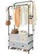Вішалка-стелаж для одягу та взуття RIAS Coat Rack MJPP63 63x28x175 см Black-White (3_08461) 3_08461 фото 2