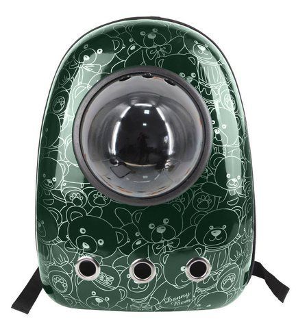 Рюкзак для переноски домашних питомцев RIAS CosmoPet CP-10 с иллюминатором Green Bear (3_03884) 3_03884 фото