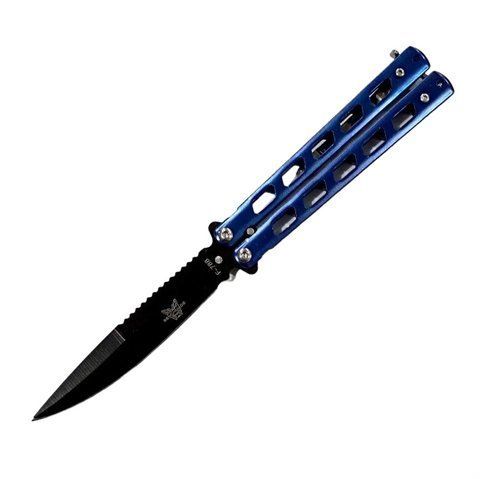 Ніж-метелик Benchmade F-788 з кліпсою 22см Blue (7_00590) 7_00590 фото