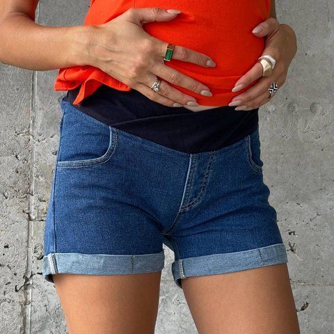 Шорти для вагітних WOW MOM Джинсові Тесно-Сині L (1_6807) 1_6807_L фото