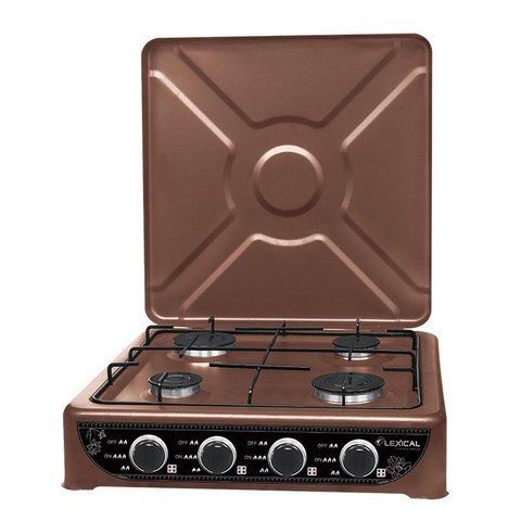 Газова плита настільна Lexical LGS-2814-5 на 4 конфорки Brown (2_009399) 2_009399 фото