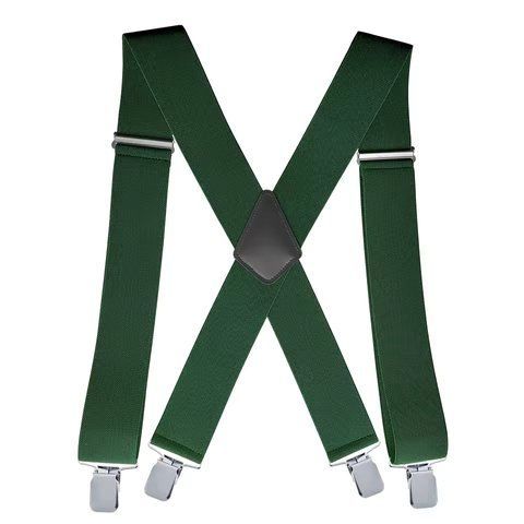 Подтяжки мужские RIAS SH-05 X-образные с металлическими клипсами ONE SIZE Green (3_07970) 3_07970 фото