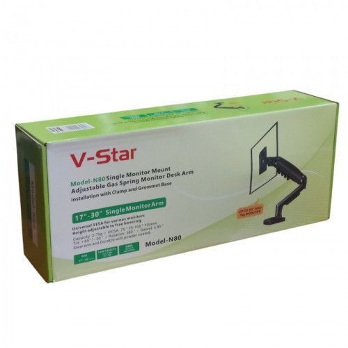 Кріплення для монітора V-Star N80 з газліфтом 17&ndash;30" Black (3_08366) 3_08366 фото