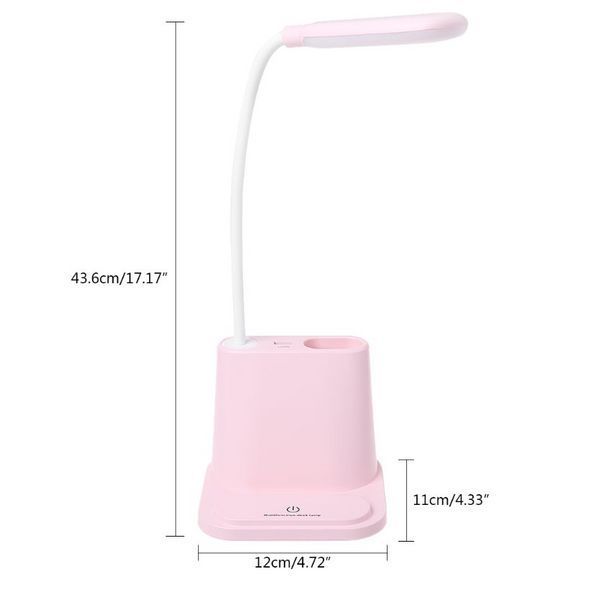 Настольная светодиодная лампа RIAS Multifunctional Desk Lamp с держателем для телефона 1200mAh Pink (3_02971) 3_02971 фото