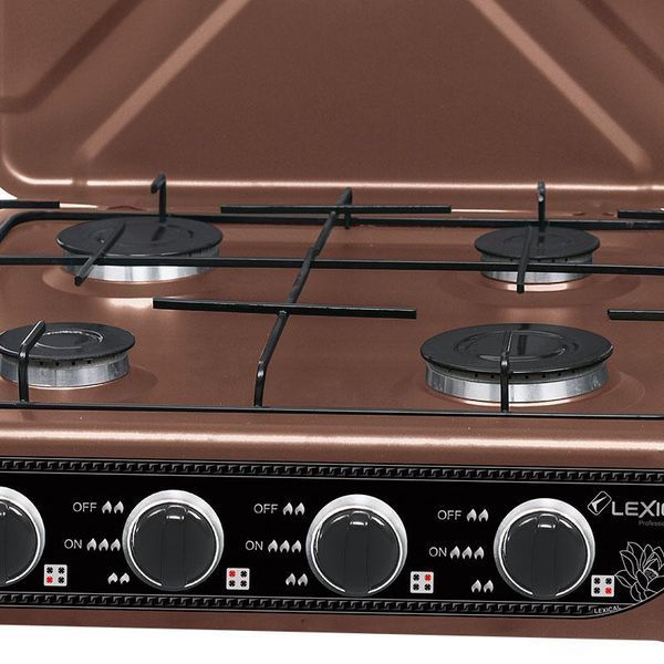 Газовая плита настольная Lexical LGS-2814-5 на 4 конфорки Brown (2_009399) 2_009399 фото