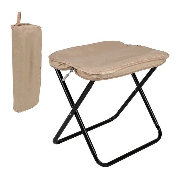 Стул складной рыбацкий RIAS MH-5555K-M с чехлом 32.5x26x33 см Beige (7_03220) 7_03220 фото