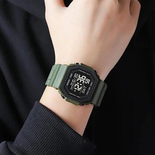 Наручные мужские часы Skmei 1988AG Black/Green (7_01494) 7_01494 фото