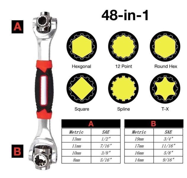 Універсальний торцевий ключ RIAS Universal Wrench 48 в 1 (3_00105) 3_00105 фото