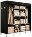 Шафа-органайзер для одягу RIAS 88170-2 з металевим каркасом 170x45x170 см Black (3_03778) 3_08448 фото 3