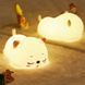 Ночной LED светильник силиконовый Спящий котенок c аккумулятором (3_04332) 3_04332 фото 2