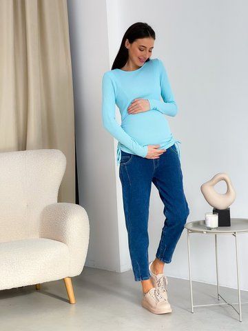 Джинси для вагітних WOW MOM FIT Утеплені Сині L (1_5014) 1_5014_Bl_L фото