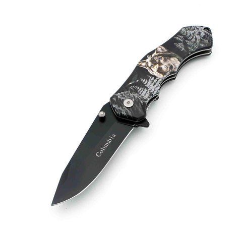 Розкладний ніж Columbia AK-380 "Орел" 20см Black (7_00255) 7_00255 фото