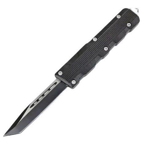 Выкидной нож фронтальный MicroTech 357 со стеклобоем 23см Black (7_01552) 7_01552 фото