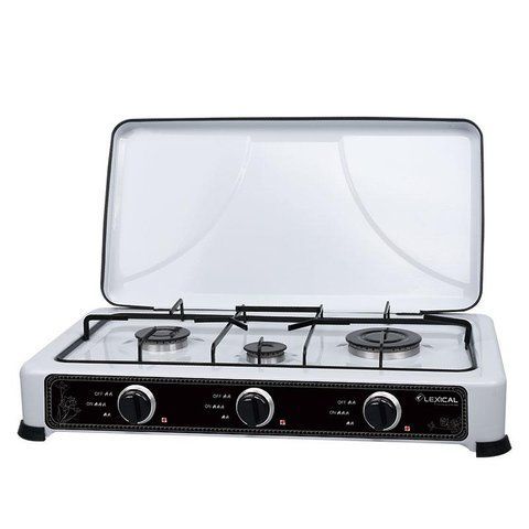 Газова плита настільна Lexical LGS-2813-1 на 3 конфорки White (2_009636) 2_009636 фото