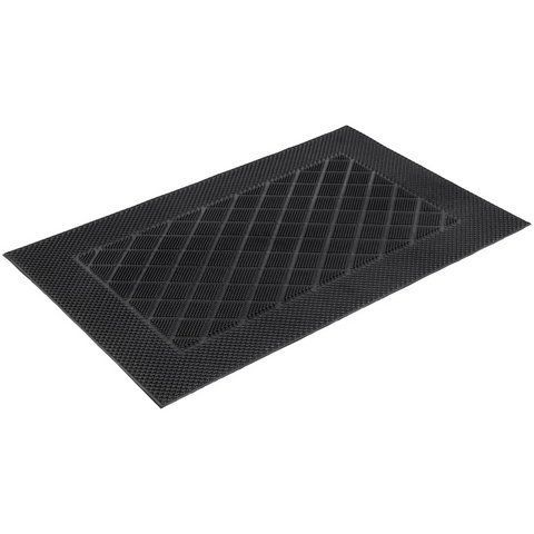Придверный коврик Livarno Home Diamant рельефный 40x60 см Black (3_08275) 3_08275 фото