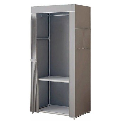 Шафа тканинна складна RIAS 8856 Storage Wardrobe 56x44x146 см Grey (3_08449) 3_08449 фото
