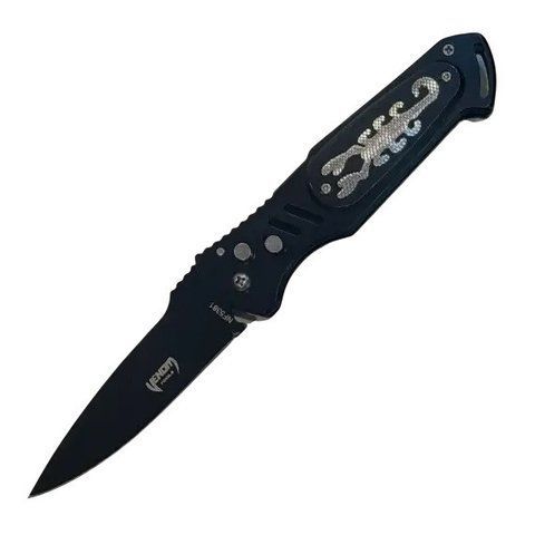 Викидний ніж Venom BlackScorp з замком Button-Lock 22см Black (7_03003) 7_03003 фото