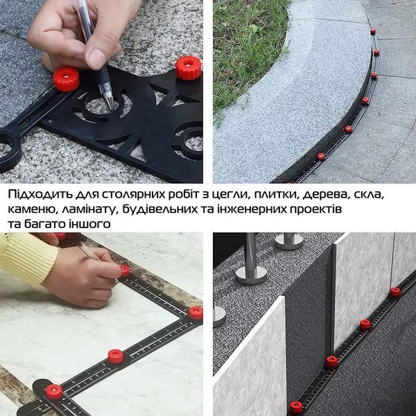 Строительная линейка (контурный шаблон) RIAS PT-709 9 колен 135 см (3_04486) 3_04486 фото