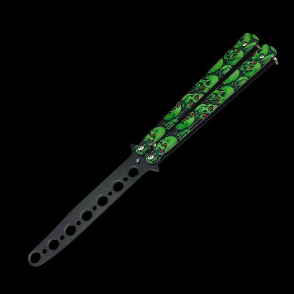 Ніж-метелик тренувальний Benchmade 669 "Череп" 22.5см Green (7_03171) 7_03171 фото