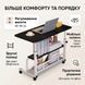 Комп'ютерний столик RIAS MD-1846 з регулюванням висоти та полицями 60x40 см Black (3_08767) 3_08767 фото 2