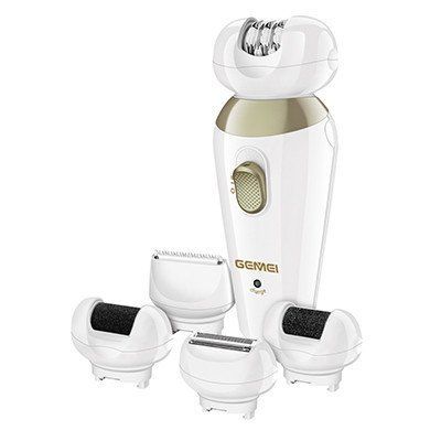 Епілятор жіночий акумуляторний Gemei GM-7005 5в1 White (3_01290) 3_01290 фото