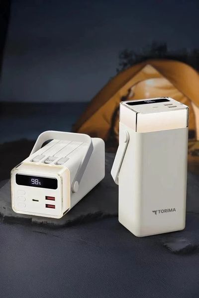 Внешний аккумулятор Power Bank Torima TRM-1041 с быстрой зарядкой 22.5W и LED-индикатором 40000 mAh White (3_07997) 3_07997 фото