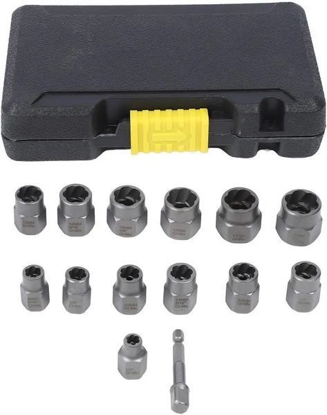 Набір для видалення пошкоджених болтів і гайок RIAS Nut & Bolt Extractor 14 предметів (3_08094) 3_08094 фото