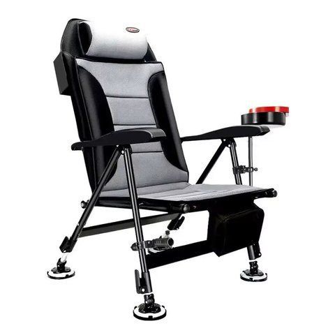 Крісло складне для риболовлі RIAS FI-01 з регульованою спинкою 96&times;65&times;60 см Grey-Black (3_08368) 3_08368 фото