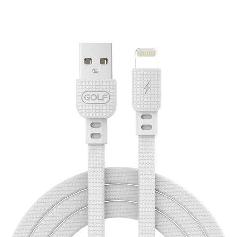 Кабель синхронизации Golf GC-66i Armor USB - Lightning 3А 1 м White (3_00666) 3_00666 фото
