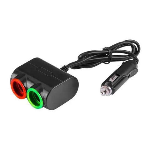 Автомобільний розгалужувач прикурювача Olesson 1631 на 2 виходи 120W Black (7_01721) 7_01721 фото