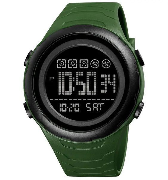 Наручные мужские часы Skmei 1674AGBK с подсветкой 5 АТМ Army Green (7_02257) 7_02257 фото