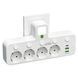 Сетевой фильтр RIAS 8625UL LED 4 розетки 2 USB 1 Type-C 2500W White (3_07878) 3_07878 фото 1