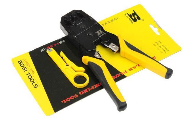 Кліщі обтискні Bosi Tools BS-D3468 для обтискання штекерів RJ11/RJ12/RJ45 (3_07700) 3_07700 фото
