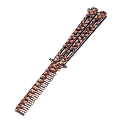 Нож-бабочка Расческа A1064 22см Brown-Black (7_00544) 7_00544 фото