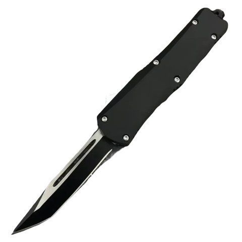 Выкидной нож фронтальный MicroTech 359-1 со стеклобоем 23см Black (7_01555) 7_01555 фото
