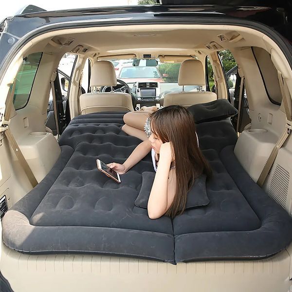 Надувной автомобильный матрас RIAS Car Travel Bed для багажника с насосом и 2 подушками 174x120 см Black (3_07648) 3_07648 фото