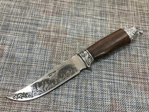 Охотничий нож с Оленями Colunbia Н-920 29 см с чехлом Коричневый (2_008949) 2_008949 фото